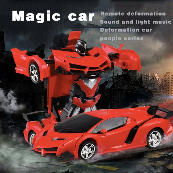 

1/18 rc car transformation robots sports vehicle model toys cool deformation car kids educational fighting toys gifts for boys