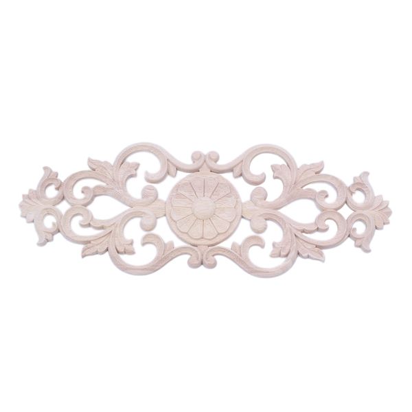 

easy-rubber wood carved applique retro furniture crafts decor new(40*15cm