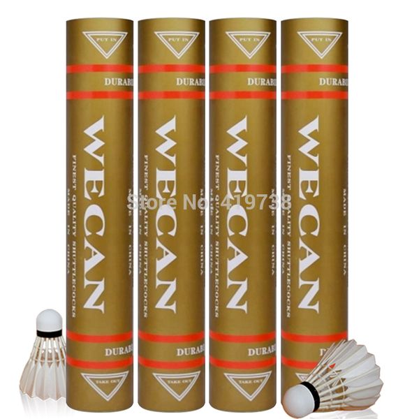 

100%original wecan shuttlecock gold wecan class a duck feather shuttlecock badminton for competition 12pcs/ dozen