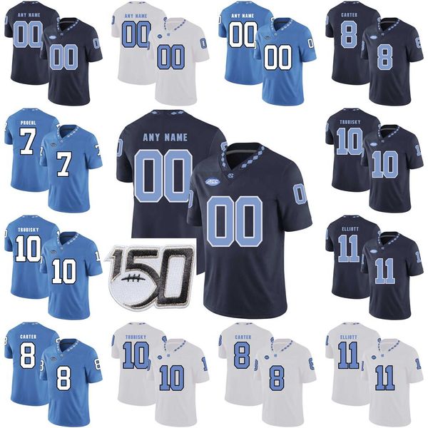 

северная каролина смоляные каблуки колледж футбольные майки хафр браун джерси дайами браун доминик росс дазз ньюсом джейс рудер сшитые на за, Black