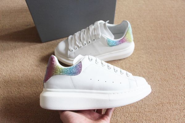 

new brand classic designer men women fashion white leather low sports sneakers flat shoes 35-46 with box, Black