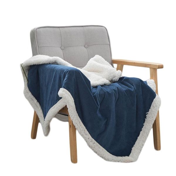 

120*150cm velvet winter double layers blanket sofa bed couch soft thick throw blanket camping portable warm light