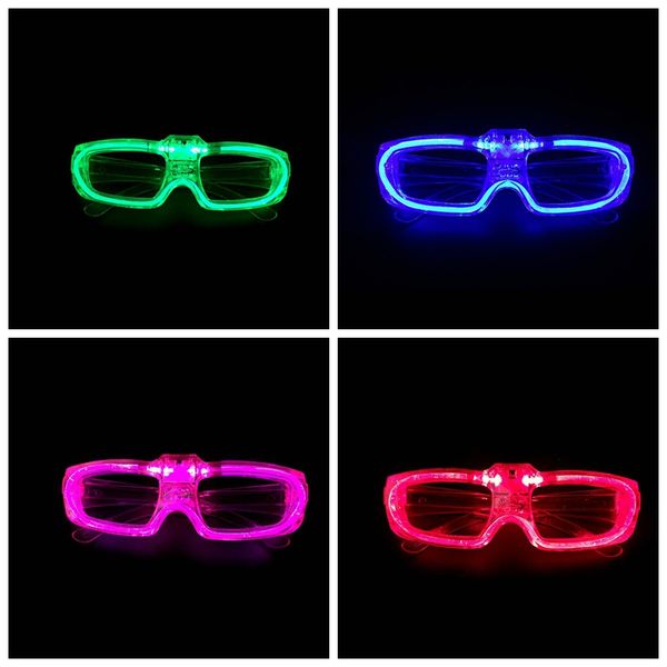 

led glasses frame luminescence battery operated button switch 3 modes cool festival party lighting supplies without lens