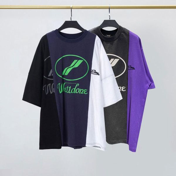 

качество мужской хип-хоп хай-стрит япония и южная корея прилив бренд шить короткие рукава футболки свободные падение короткие рукава футболк, White;black