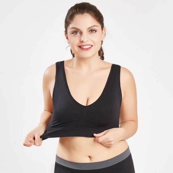 

push up bra plus size bras women active with pads big plus size 4xl 5xl underwear vest wireless padded brassiere, Red;black