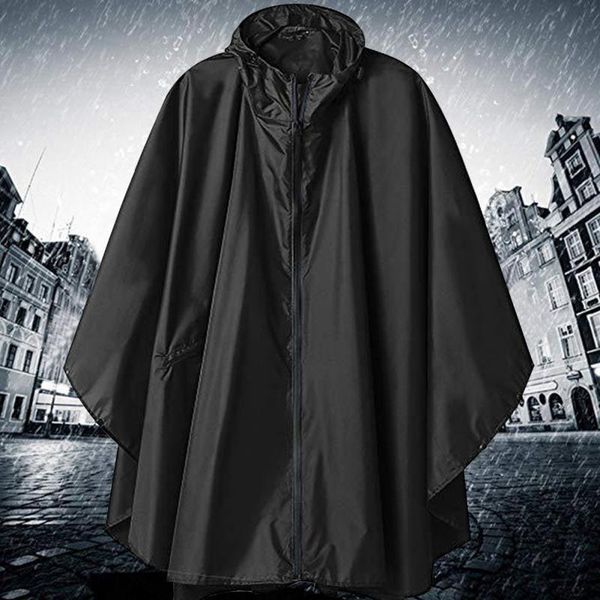 

women with pockets outdoor bat shaped camping printed long hooded raincoat dots