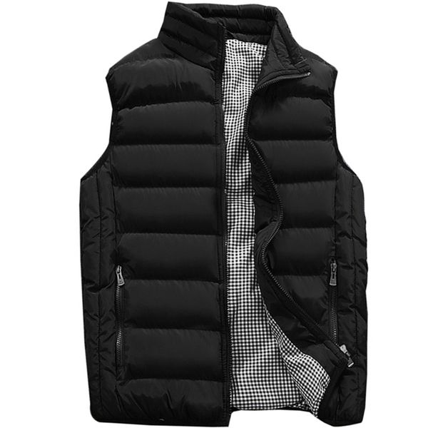 

zogaa vest men 2019 spring autumn warm sleeveless jacket men winter waistcoat men's vest casual coats mens plus size 5xl, Black;white