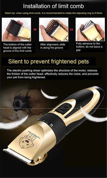

low-noise cat dog hair trimmer electrical pet hair clipper remover cutter grooming pets haircut machine for dogs