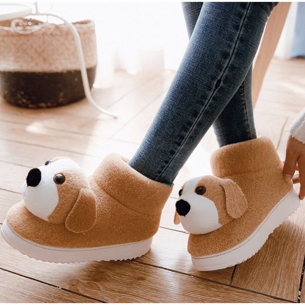 

winter women warm slippers woman indoor slip on ladies cartoon short furry plush women casual platform female shoes nice, Black