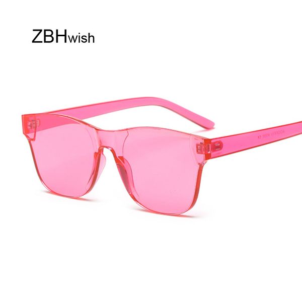 

colorful square sunglasses women glasses rimless sun glasses for men siamese candy sunglass frameless red green grey eyewear, White;black