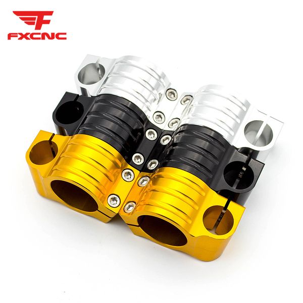 

7/8" 22mm universal cnc black motorcycle regular normal fork handle bar handlebars clipons clip on heads clamp accessories fxcnc