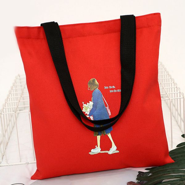 

ladies printed canvas tote bags eco reusable shopping bag casual shoulder bags fashion women graphic travel bag with zipper