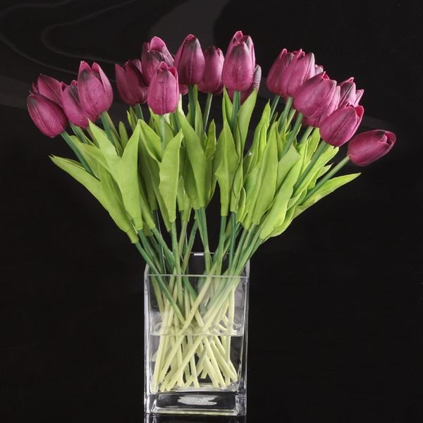 

fashiontulip flower latex real touch for wedding bouquet decor kc455 (20 pcs