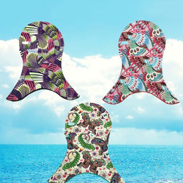 

1 pc women men waterproof swimming caps full face sunscreen dive face mask swim facekini bikini sunblock protect mask