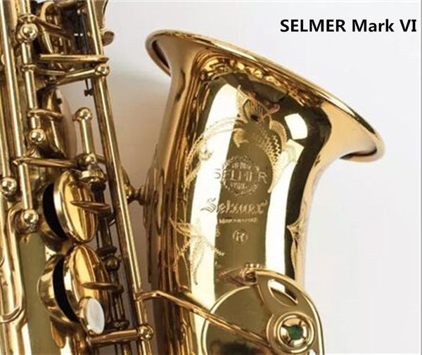 

Selmer mark vi alto e flat axophone profe ional mu ical in trument bra gold plated ax pearl button with ca e hippin