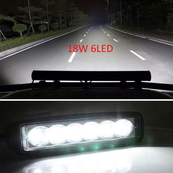 

18w offroad car 6-led working light bar drl fog lamp spotlight super bright