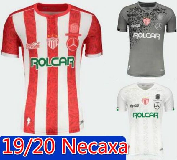 

19/20 necaxa soccer jersey 2019 liga mx club necaxa home white gonzale soccer shirt away grey short sleeve football uniform, Black;yellow