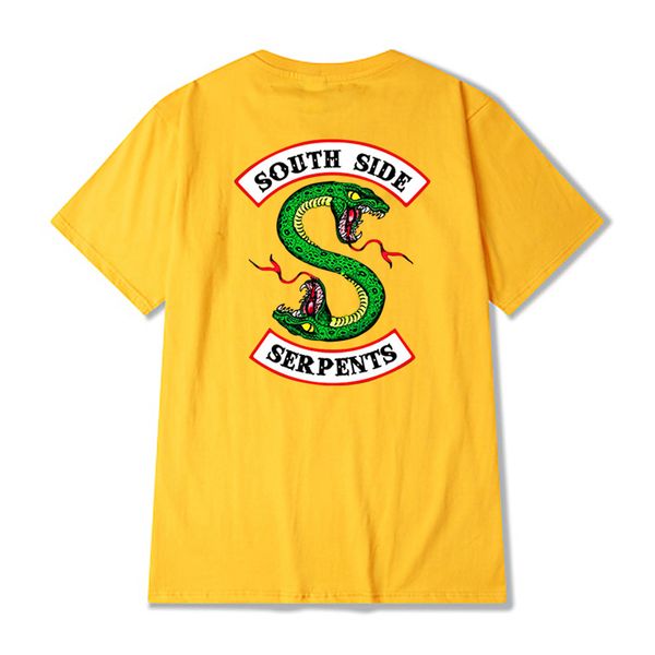 

2020 riverdale t-shirt men's and women's summer student style short-sleeved casual design short-sleeved casual cotton south, White;black