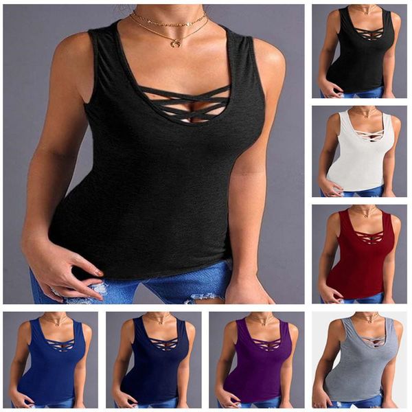 

summer women vest sleeveless bandage camisole harajuku design tank fitness yoga vests camis fashion girls undershirt cotton blusa, White