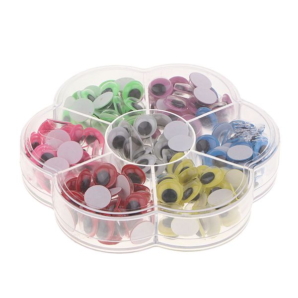 

210pcs self-adhesive wiggle eyes scrapbooking kid crafts moving eyes 10mm