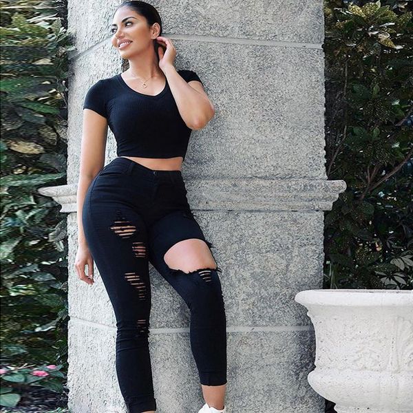 

ladies denim pants women summer casual pants women pocket denim jeans stretch length jeans trousers y605, Blue