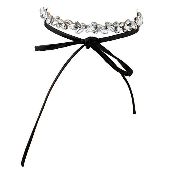 

bridal rhinestone velvet stretch necklace ideal wedding prom party ornaments, Silver