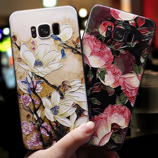 

3d flower relief case for samsung galaxy m10 m20 m30 j5 j7 j4 j6 plus 2018 j3 j2 prime 2016 2017 note 9 8 10 soft tpu case coque