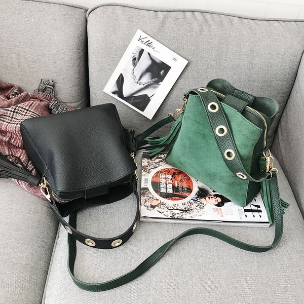 

2019 new fashion design, high-end quality tassel nubuck shoulder messenger bag, design handbag for women handbag