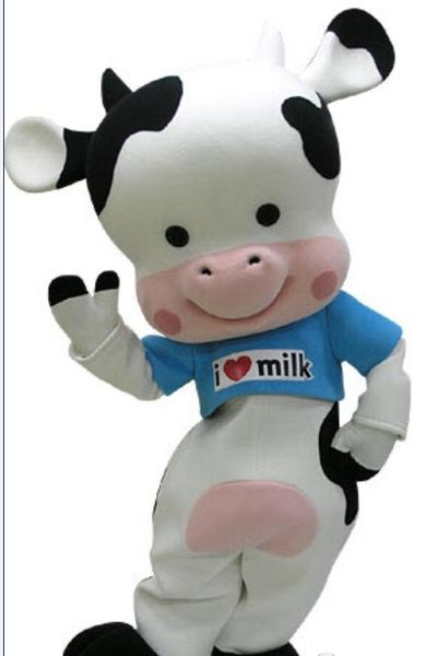 Vaca personalizada traje da mascote do bebê Traje Personagem Adulto Tamanho frete grátis