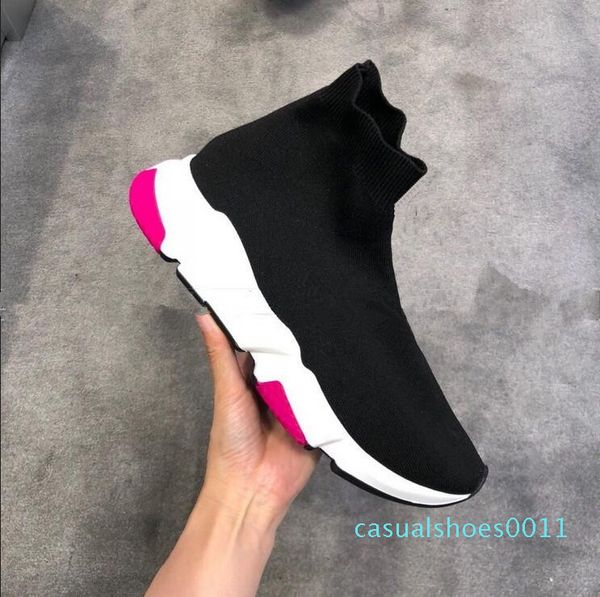 

2019 new air wool knit скорость тренер кроссовки классического дизайнер бренда женщины люди top мода flat носок обувь 11c, Black