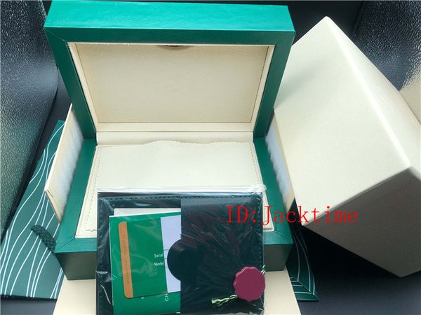 

dark green watch box gift case for rolex watches booklet card tags and papers in english swiss brand watches boxes, Black;blue