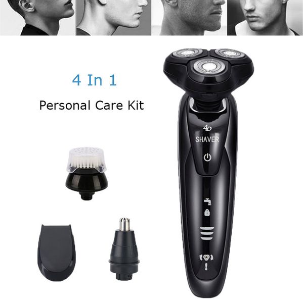 

4 in 1 electric shaver rechargeable shaving machine multiplechoice beard trimmer kit whole body waterproof electric razor