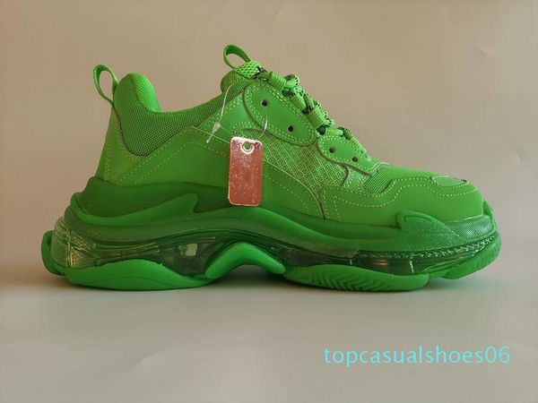 

sale fashion paris triple s 3.0 crystal bottoms vintage sneakers men women casual shoes tripler red green luxe platform shoes t6, Black