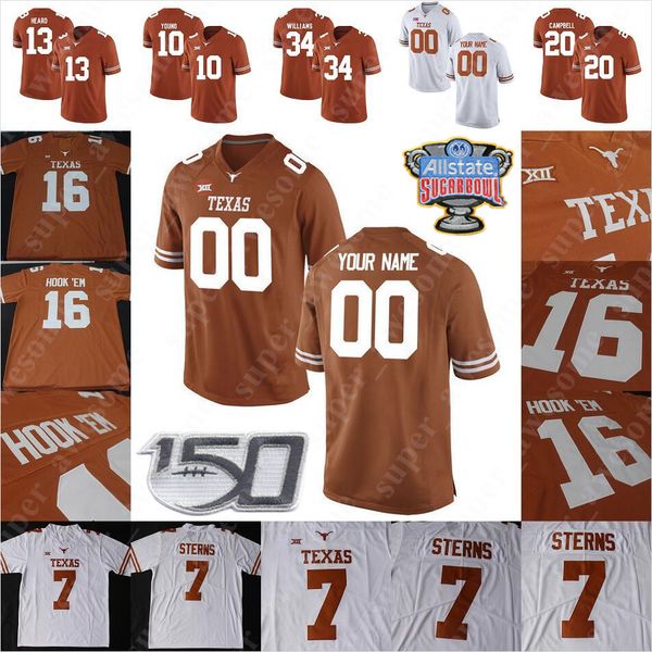 

Texas Longhorns Football Jersey D'Shawn Jamison Ayodele Adeoye Keondre Coburn Junior Angilau Sam Ehlinger John Burt Keaontay Ingram