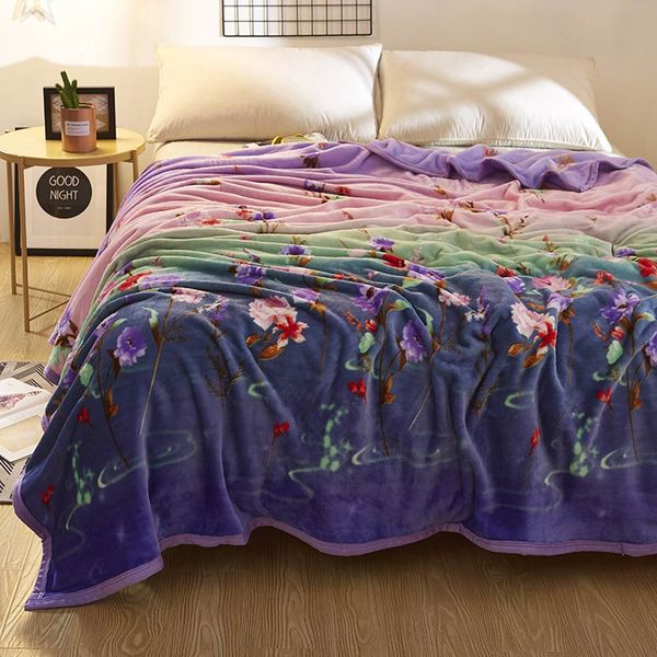 

svetanya 230x250cm floral throws blanket fleece fabric sheet bedspread multi-size