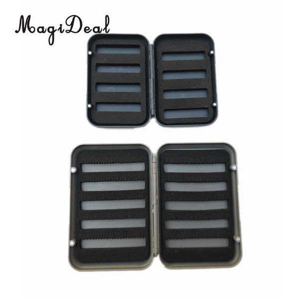 

double sided waterproof box slit foam fishing hook jig storage case s l