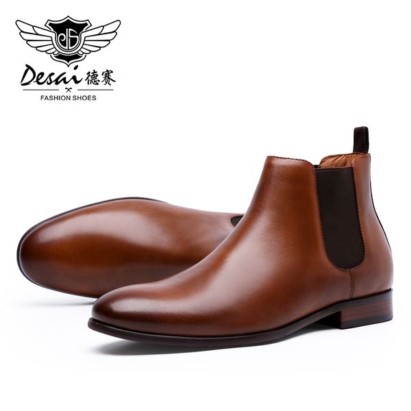 

desai monk strap dress summer platform boots men gothic shoes+male 2019, Black
