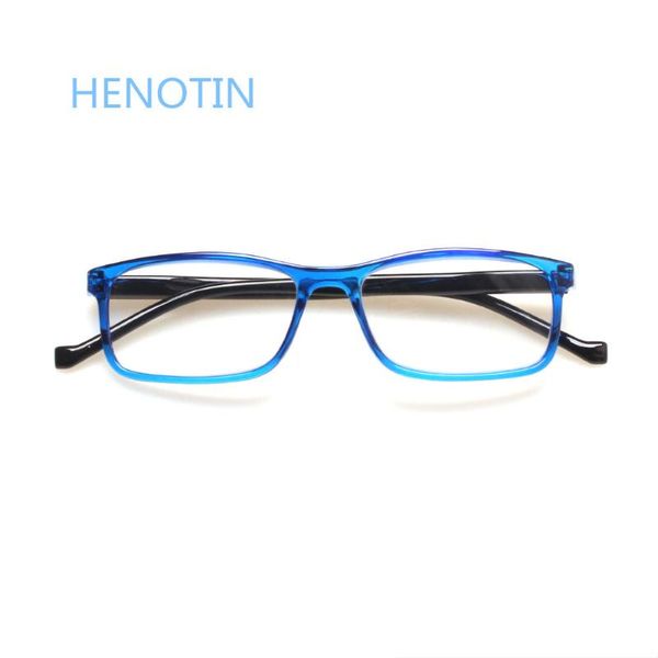 

henotin fashion reading glasses in spring, plastic rectangular hinge for elderly readers, diopter 1.0, 2.0, White;black