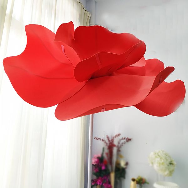 

giant artificial poppies pe big foam flower head shop window display flower wedding road lead party stage decoration