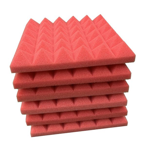 

6 pcs sponge soundproof wall sticker 30x30x5cm acoustic foam panel sound sabsorption sponge studio ktv soundproof