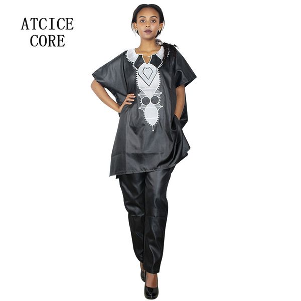 

african clothing for women dashiki traditional design soft material with pants one suit lb068-1#, Red