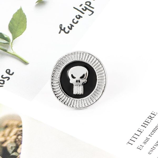 

horror enamel pin badges brooches for women men cosplay jewelry gifts, Gray