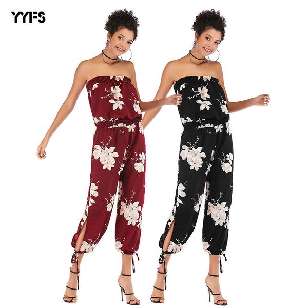 

женщины дизайнер свободные сексуальные высокая талия длинный шифоновый комбинезон женский summerxgqh, Gray