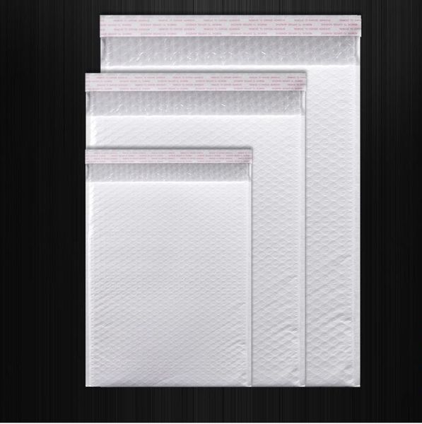 

20pcs new waterproof white pearl film bubble envelope mailing bags usable space poly bubble mailer envelopes padded mailing bag