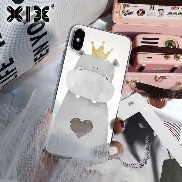 

xix for funda iphone 11 pro case 5 5s 6 6s 7 8 plus x xs max cute hippo for cover iphone 7 case soft tpu for iphone xr case