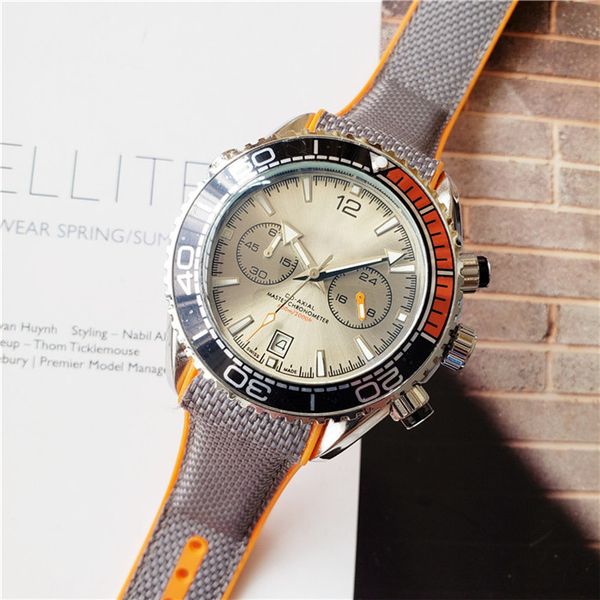 

new stylish men's watch luxury leather strap automatic date business casual sport quartz watch