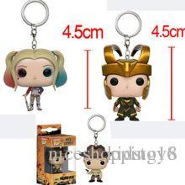 

sale funko pocket pop keychain - harley quinn suicide squad vinyl figure keyring with box toy gift good quality t552