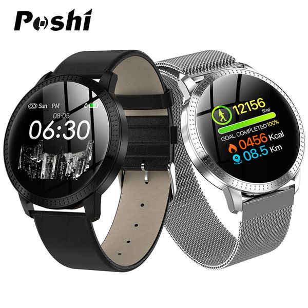 

smart watch series men women oled full screen push message bluetooth connectivity android ios fitness tracker heart rate monitor, Slivery;brown