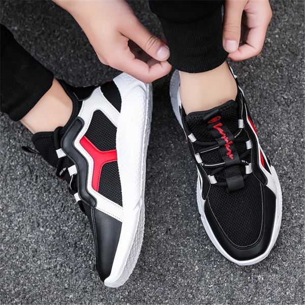 

2020 summer new men's running shoes mesh comfortable breathable flat outdoor walking shoes male jogging sneakers