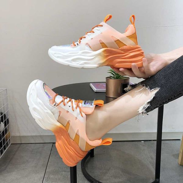 

women training 5cm platform sneakers gym outdoor lace up girls shoes athletic female training running shoes woman